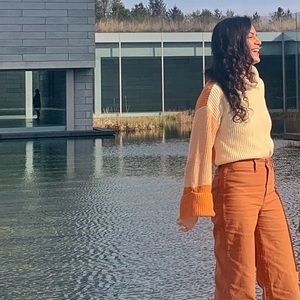 Shein colorblock turtleneck sweater